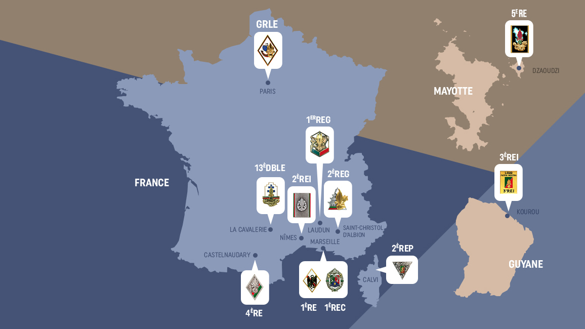 carte regiments